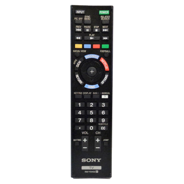 Sony RM-YD103 Pre-Owned Factory Original Bravia LCD TV Remote Control