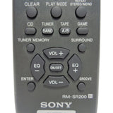 Sony RM-SR200 Pre-Owned Factory Original Audio System Remote Control