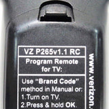 Verizon VZ P265V1.1 RC Pre-Owned FiOS TV Cable Box Remote Control