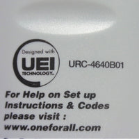 One For All URC-4640B01 Pre-Owned 4 Device Universal Remote Control