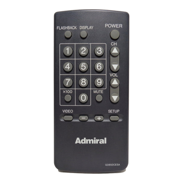 Admiral G0850CESA Pre-Owned Factory Original TV Remote Control